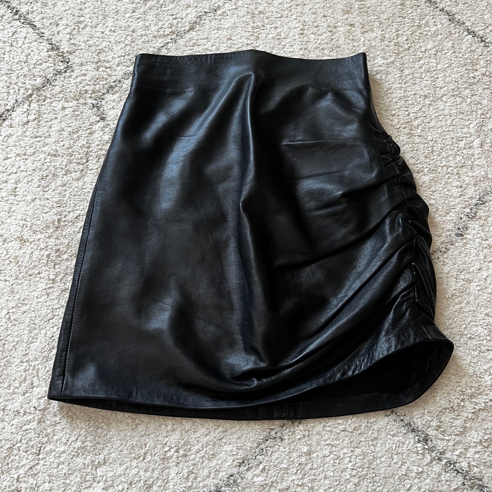 Zara leather mini skirt size S